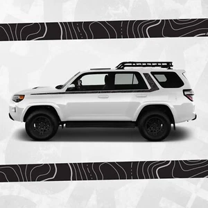 Decals for Toyota 4Runner 5th Gen - Topographic Map Pattern Side Stripe - Bild 1 von 3
