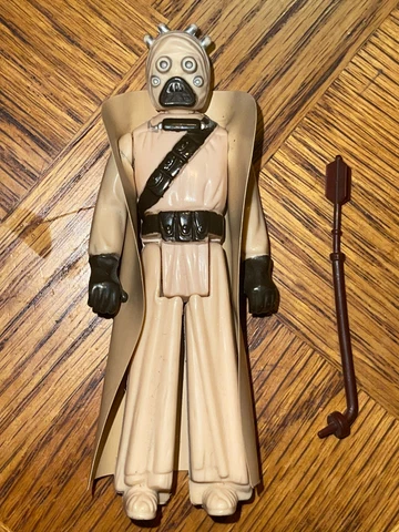Vintage 1977 Star Wars Sand People Tusken Raider HOLLOW CHEEKS Complete NO REPRO Cover