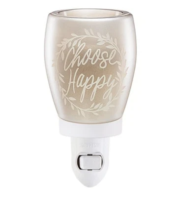 NUEVO Scentsy ELIGE FELIZ Mini Calentador de Aromas de Cera Luz Nocturna Eléctrica Enchufable Nuevo en Caja Foto 1 de 4