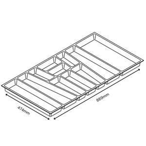 Besteckeinsatz Nobilia Move BE100 mit 3x Trenner Baujahr 2012-12/2024 - Bild 1 von 4