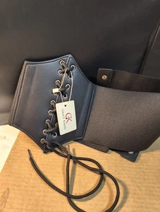 GRACE KARIN cintura cinch nera stringata corsetto elastico in vita  - Foto 1 di 5