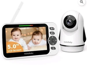 HelloBaby HB6352 Video-Babyphone – 5 Zoll LCD, kein WLAN, Schwenk-Neige-Zoom, 1000 Fuß... - Bild 1 von 10