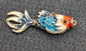 Vintage Koa Fish Metal Multi-color Enamel Pendant - Picture 1 of 5