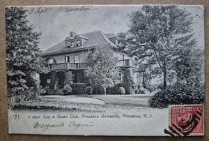 Princeton, NJ.  Cap & Gown Club, Princeton University  - 1908 Postcard - Picture 1 of 2