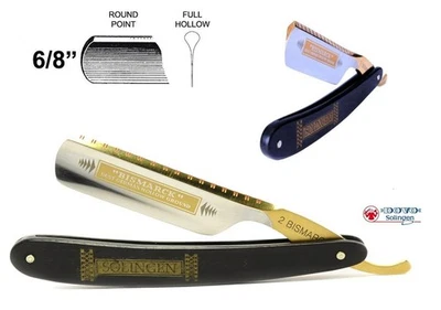 Dovo Bismark  Solingen rasoio 6/8" manico ebano/incisioni in oro made in Germany - Immagine 1 di 4