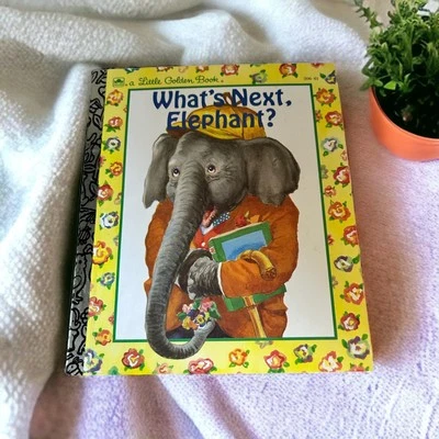 What's Next, Elephant? A Little Golden Book 206-61 HC Vintage Children's Book Foto 1 de 4