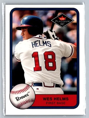 2001 Fleer Platinum #334 Wes Helms MLB Atlana Braves - Image 1 of 2