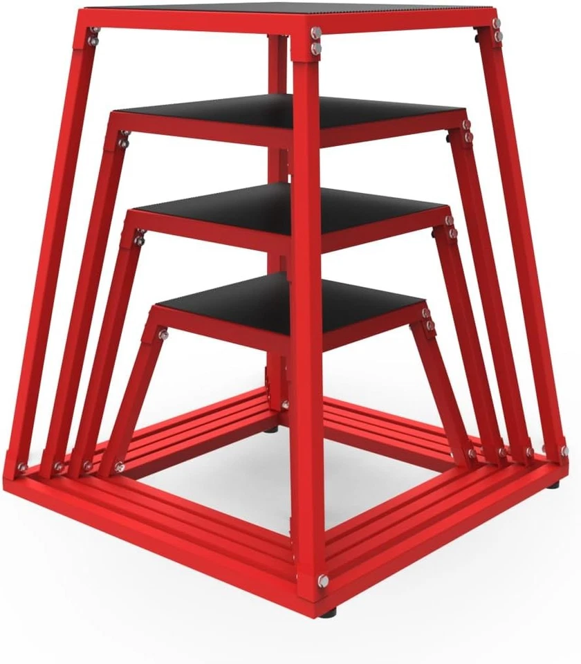 Caja de salto de metal Plyo - 12/18/24/30" de altura, antideslizante, entrenamiento de acero de alta resistencia Foto 1 de 4