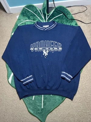 Sudadera De Colección Años 90 Newyork Yankees Starter Para Hombres XXL Bordado Logo Azul Foto 1 de 4