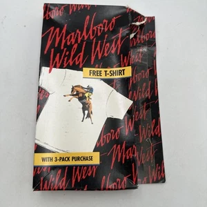 NUEVA Camiseta Marlboro Wild West De Colección Vaquero Puntada Única Blanca Bolsillo Adulto XL - Imagen 1 de 13