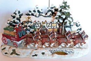 Anheuser-Busch Clydesdale Collection Holiday Scene Figur # 686 mit COA - Bild 1 von 2