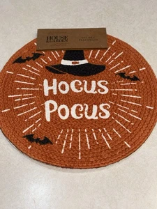 HOUSE & GARDEN Halloween Placemats Orange Hocus Pocus 15” Set Of 2 NWT - Picture 1 of 4