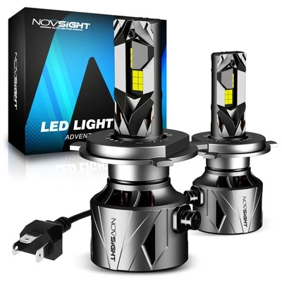 Super Bright H4 9003 LED Headlight Kit Bulb High Low Beam White 6500K 60000LM 2X - Image 1 of 4