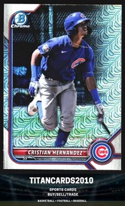 Cristian Hernandez 2022 Bowman Chrome Silver Mojo Chicago Cubs #BCP-240 - Picture 1 of 2