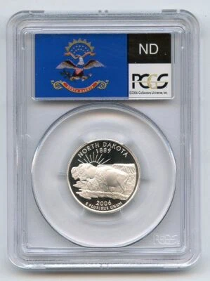 2006 S 25C Silver North Dakota Quarter PCGS PR70DCAM - Image 1 of 2