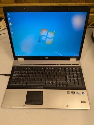 17" HP Elitebook 8730W Laptop Core 2 4GB RAM RAM 120GB SSD HDMI Windows 7 No Bat - Image 1 of 4