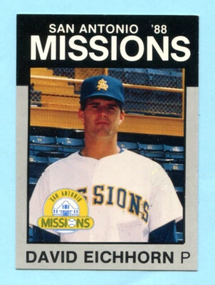 1988 Best Cards - Minor League -San Antonio Missions - David Eichhorn- Box 218 - Image 1 of 2