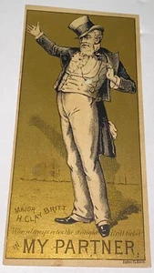 Seltene antike viktorianische amerikanische Theater Louis Aldrich mein Partner Sammelkarte USA - Bild 1 von 8