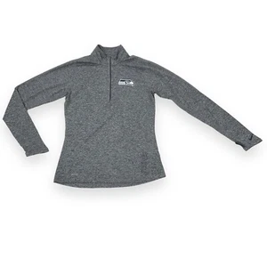 Nike Dri-Fit Womens Gray Seattle Seahawks Long Sleeve Partial Zip Top Size M EUC - Imagen 1 de 11