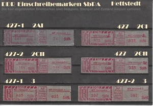 DDR R-Zettel SbPA Einschreibemarken Hettstedt 4270 427 postfrisch ** LOT - Bild 1 von 2