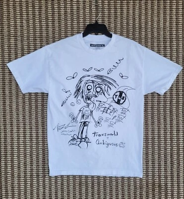 AMBIGUOUS T-Shirt Mens L White Jimmy Carlin Self Portrait Transworld VGC - Imagem 1 de 4