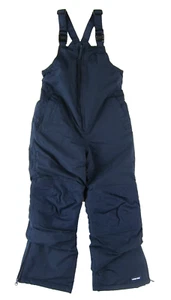 Lands' End Squall Blue Nylon Insulated Grow A Longs Ski Snow Bib Suit Kid 8 - Picture 1 of 6