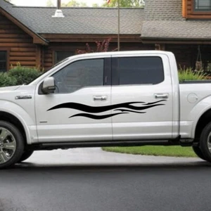 Calcomanías de coche rayas llamas 70"" para F-150 Raptor F-350 vinilo pegatinas laterales ZC1595 - Imagen 1 de 5