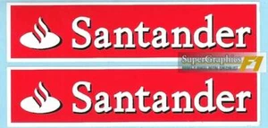 Schumacher fan Helmet side sticker Santander x2 - Picture 1 of 2