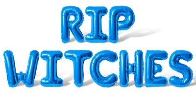 RIP WITCHES Letra Globo Banner - Hágalo usted mismo 16" Globos Decoraciones Fiesta Halloween Foto 1 de 4