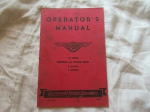 Continental engines and power unit L operator's manual - Picture 1 of 9