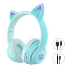 LED Light Up Wireless Gaming Headset Bluetooth 5.0 Fashion Comfortable Cat Ear