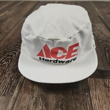 Vintage Ace Hardware Painters Hat Cap Adult Large White Painting Stretch Logo