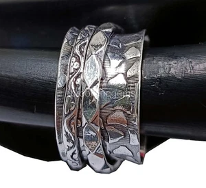 Anillo de Meditación 33 Chapado en Plata Joyería Étnica Hilanderos 11 Talla 4NUA - Imagen 1 de 8