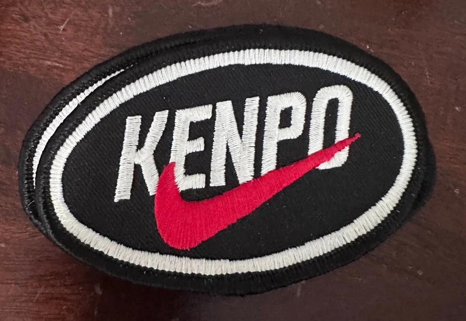 New Embroidered Kenpo Karate Patch with Swoosh Red, White and Black Colored - Image 1 of 1