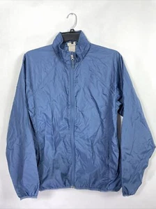 Chaqueta Pullover Rompevientos LL Bean Vintage Nylon Cremallera Completa Unisex Azul Talla M/L - Imagen 1 de 8