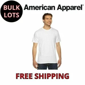Lote a granel 24 camisetas blancas de algodón para hombre American Apparel finas 2001W S-XL - Imagen 1 de 4