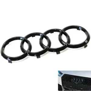 Audi Gloss Black Front Audi Badge Rings Audi Q2 Q3 Q4 Q5 Q7 Q8 285MM - Imagen 1 de 3