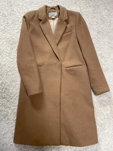 H&M Used Long Coat Camel Color Women's Size - Stylish and Comfortable Size 36 - Picture 1 of 12