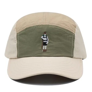 CLAPE 5 Panel Cap Curved Bill Dad Golf Cap Waterproof Nylon Hat Stylish Embro... - Picture 1 of 9