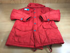 ARMANI JEANS BY GIORGIO ARMANI BUTTONED ZIP HOODED SNOW PUFFER JACKET RED MEDIUM