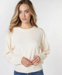 Esqualo Small Boxy Basic Strickpullover elfenbein klassisch, minimalistisch - Bild 1 von 6