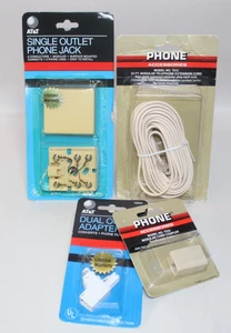 📞 Combo de accesorios de teléfono fijo vintage - 4 artículos (AT&T y Lance Industries) - Imagen 1 de 9