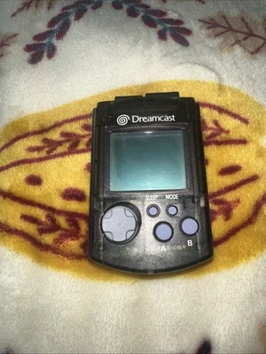 Unidad de memoria visual oficial Sega Dreamcast VMU HKT-7000 negro transparente probado VMU Foto 1 de 2