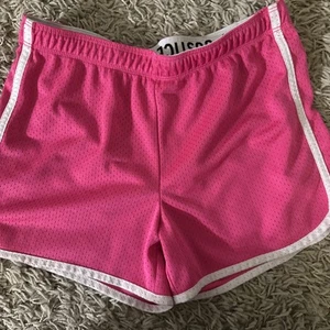Justice Girl 14 Bright Pink Elastic Waist Athletic Shorts - Picture 1 of 3