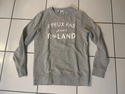 Мужской большой серый свитер с графическим принтом Roland Garros French Open «J'Peux Pas» - Изображение 1 из 4
