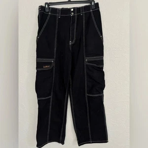 Pantalones de mezclilla BDG relajados de skate de gran tamaño holgados negros cargo talla 32 Y2K de colección JNCO - Imagen 1 de 5