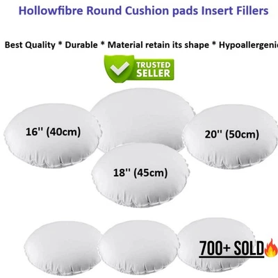 Round Cushion Inserts Pads Inners Fillers Scatters Circle Shape Home Sofa Decor. - Image 1 of 4