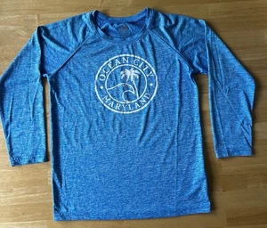 Kids Sunsations XL Youth Rash Guard Shirt Long Sleeve Upf 50 Unisex Ocean City  - Picture 1 of 4