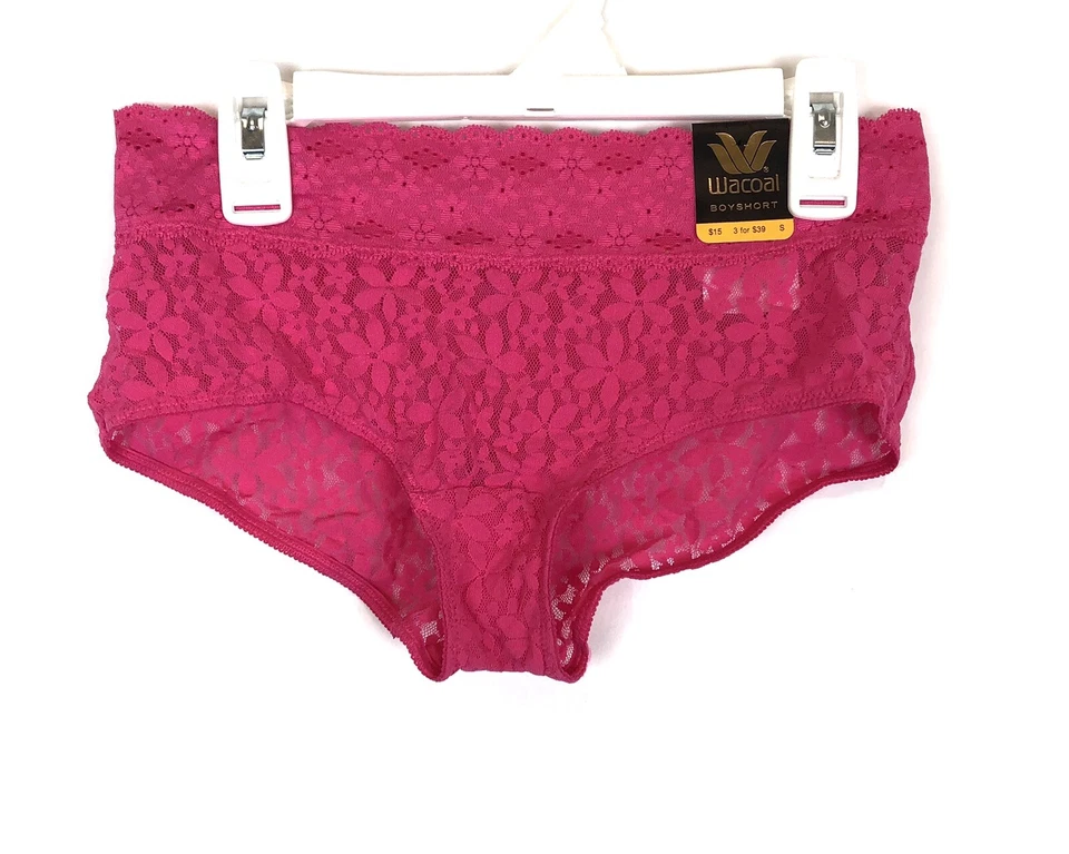 Женское нижнее белье Wacoal с розовым кружевом полное покрытие, размер маленький - Изображение 1 из 2