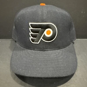 Vtg 90s Philadelphia Flyers New Era 7 1/2 Hat 5950 Pro Model NHL Wool Plain Logo - Picture 1 of 5